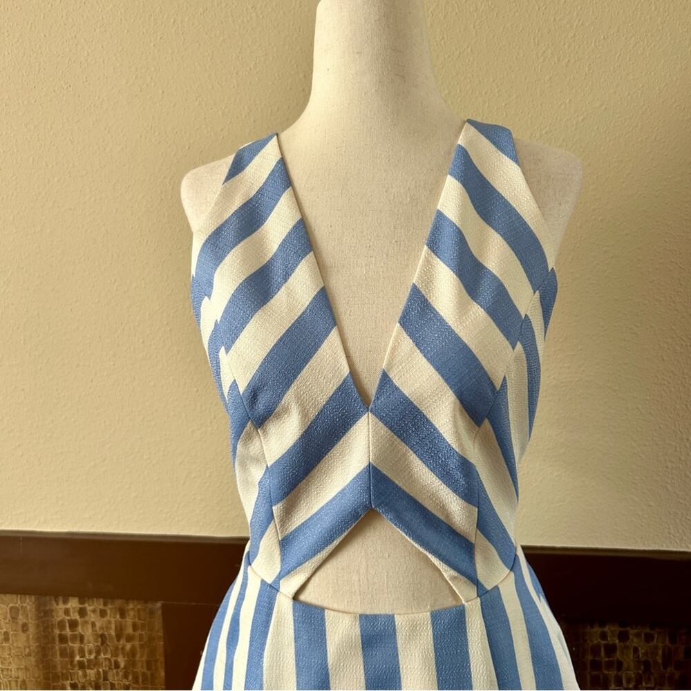 Lovers + Friends Sleeveless Cut-out Mini Dress in Nautical Stripes Small - Picture 11 of 14